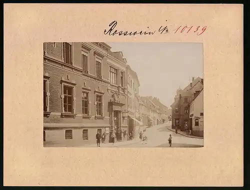 Fotografie Brück & Sohn Meissen, Ansicht Rosswein, Döbelner Strasse mit Postamt