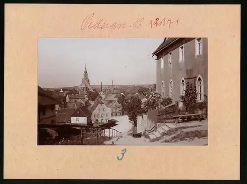 Fotografie Brück & Sohn Meissen, Ansicht Oederan, Blicküber den Ort