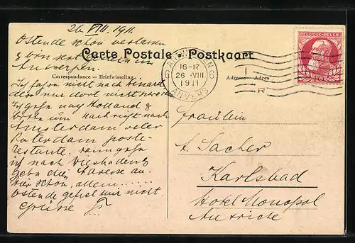 AK Anvers, Place de la Commune, vue a vol d'oiseau, Strassenbahn