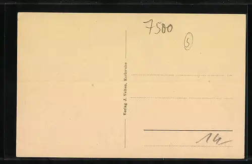 AK Karlsruhe, Strassenbahn auf der Kaiserstrasse, Hauptpost