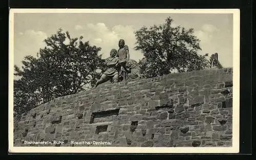 AK Blankenstein /Ruhr, Das Roswitha-Denkmal