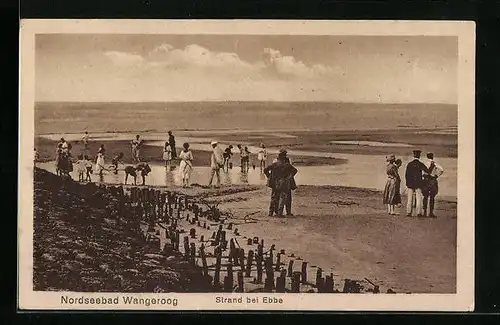 AK Wangeroog, Badegäste am Strand bei Ebbe