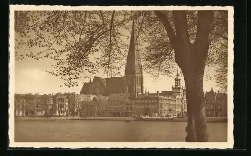 AK Schwerin i. M., Der Dom vom Pfaffenteich