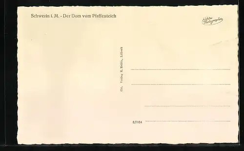 AK Schwerin i. M., Der Dom vom Pfaffenteich