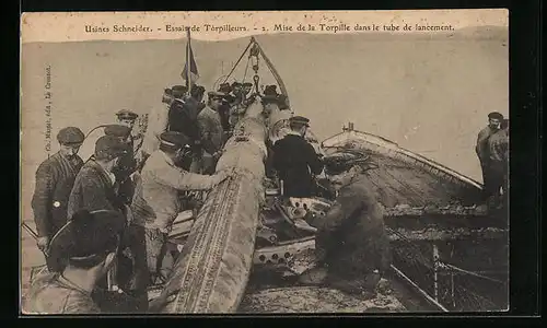 AK Le Creusot, Usines Schneider, Essais de Torpilleurs