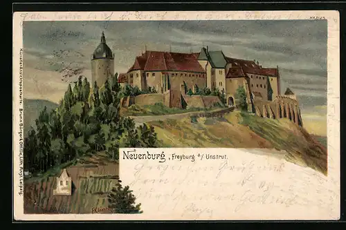 Künstler-AK Freyburg a. Unstrut, Neuenburg