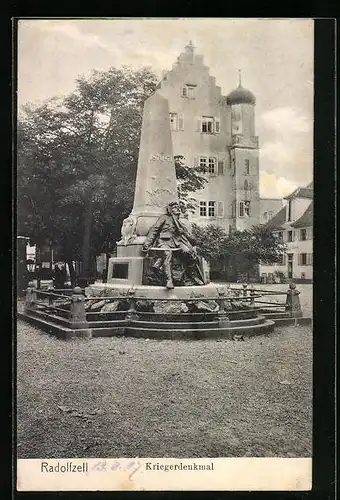 AK Radolfzell, Ansicht des Kriegerdenkmals