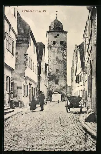 AK Ochsenfurt a. M., Strassenpartie am Tor