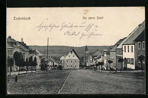 AK Eschenbach, Strassenblick in die obere Stadt
