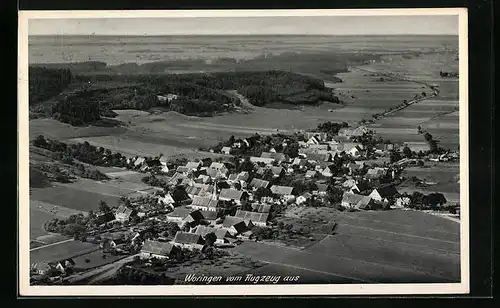 AK Woringen, Ortsansicht vom Flugzeug aus