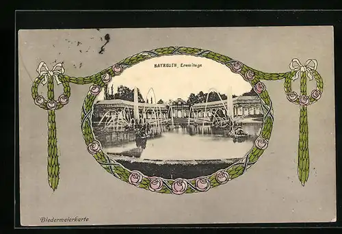 Künstler-AK Bayreuth, Eremitage, Biedermeier-Ornamente