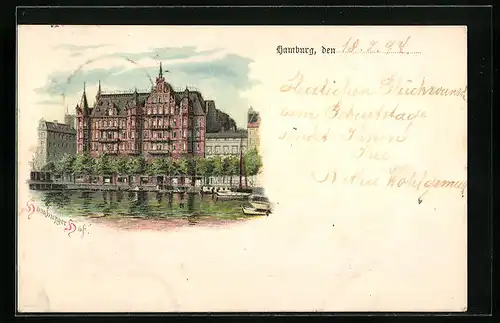Lithographie Hamburg, Hotel Hamburger Hof