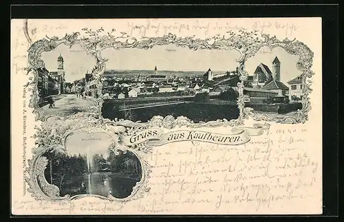 AK Kaufbeuren, Ortsansicht, Marktplatz, St. Blasius