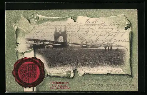 AK Wilhelmsburg, Neue Elbbrücke über die Süderelbe