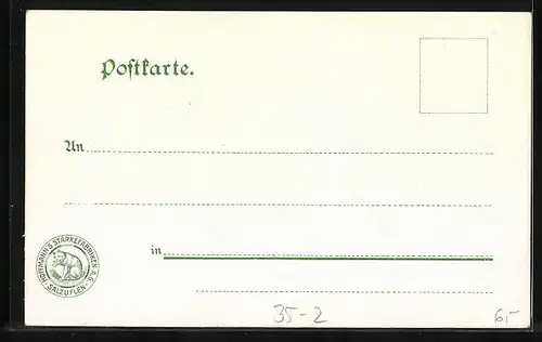 Künstler-AK Frühlingslandschaft mit Bach - Reklame für Hoffmann`s Stärkefabrik