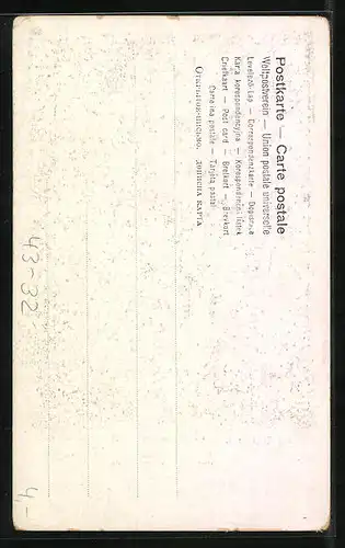 Künstler-AK Junge Dame am Elterngrab, Gedicht