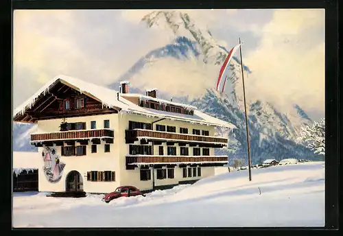 AK Maurach am Achensee, Sport-Hotel Alpenrose im Winter
