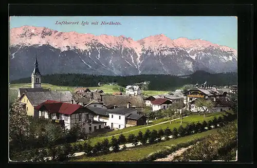 AK Igls, Totalansicht mit Nordkette