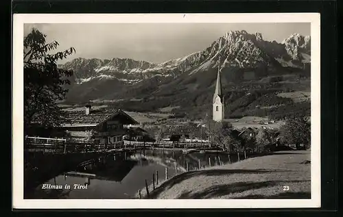 AK Ellmau, Totalansicht mit Kirche