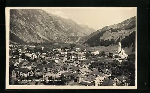 AK Landeck, Gesamtansicht mit Kirche