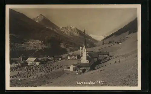 AK Lannersbach, Ortsansicht mit Kirche