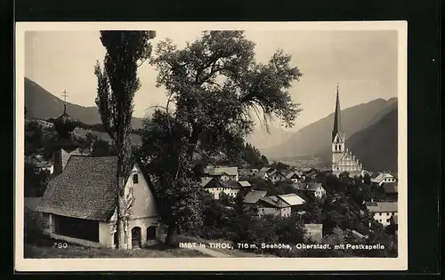 AK Imst, Ortsansicht mit Kirche