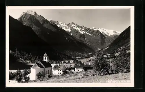 AK Gschnitz, Gesamtansicht mit Kirche