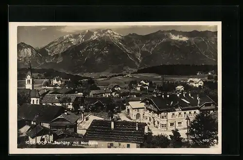 AK Igls, Ortsansicht mit Nordkette
