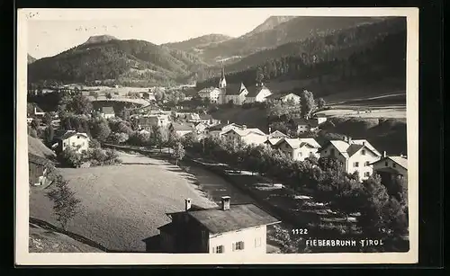 AK Fieberbrunn, Teilansicht aus der Vogelschau