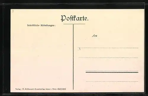 AK Dölsach, Ortsansicht aus der Vogelschau mit Dolomiten