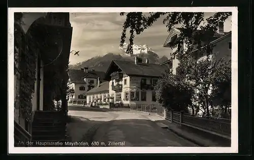 AK Mayrhofen, Partie an der Hauptstrasse