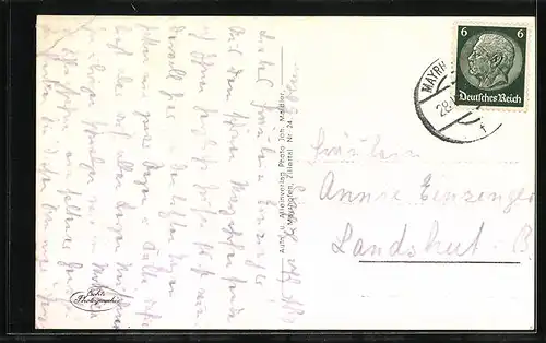 AK Mayrhofen, Partie an der Hauptstrasse