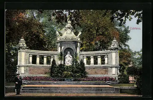 AK Coblenz, Kaiserin Augusta-Denkmal