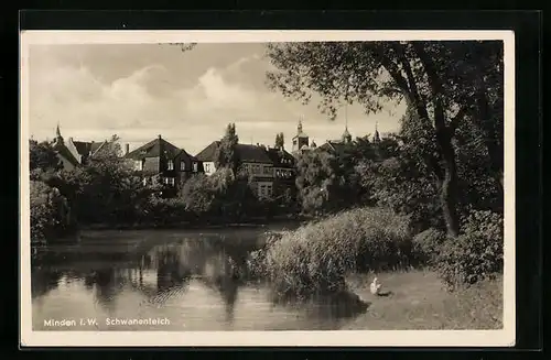 AK Minden i. W., Schwanenteich