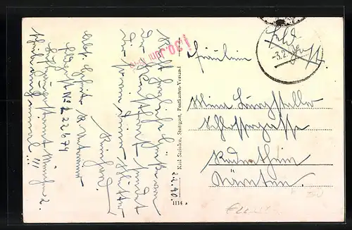 AK Echterdingen b. Stuttgart, Ortsansicht mit Gasthaus z. Schwane und Zeppelin-Gedenkstein