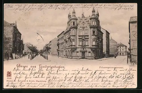 AK Ludwigshafen a. Rh., An der Prinzregentenstrasse