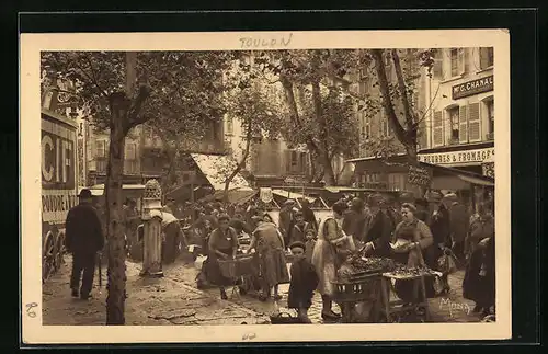 AK Toulon, Scenes pittoresques du marche du Cours Lafayette