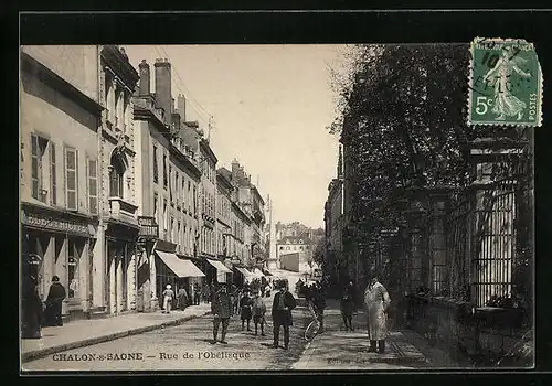 AK Chalon-sur-Saone, Rue de l`Obélisque
