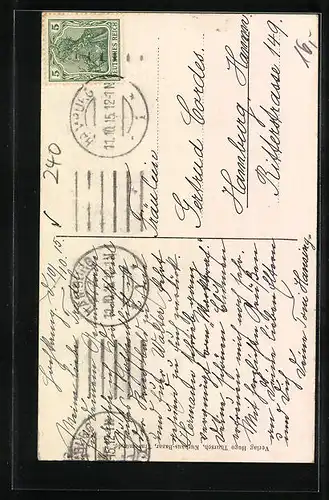 AK Travemünde, Die Marktstrasse mit Kirche