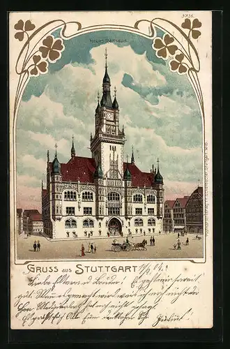 Lithographie Stuttgart, Das Neue Rathaus