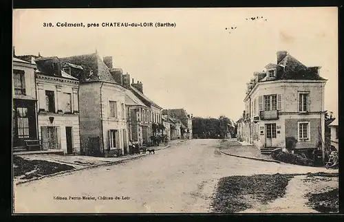 AK Coemont, Strassenpartie im Ort