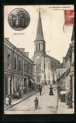 AK La Chapelle-d`Aligné, Centre du Bourg