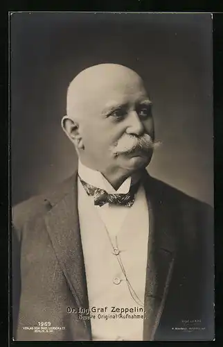AK Portrait des Dr. Ing. Graf Ferdinand von Zeppelin