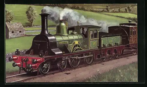 Künstler-AK Englische Eisenbahn Nr. 160, Brougham
