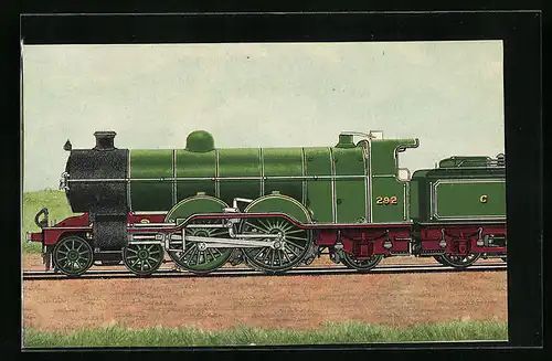 Künstler-AK Lokomotive der Englischen Eisenbahn Nr. 292