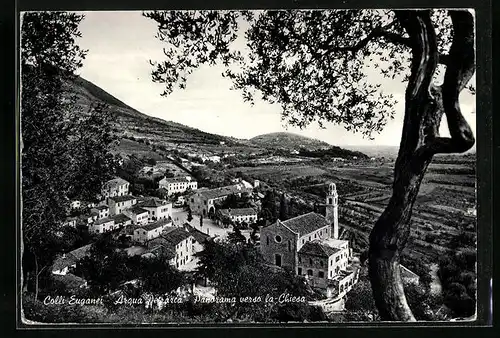 AK Arqua Petrarca, Ortsansicht mit Umgebung