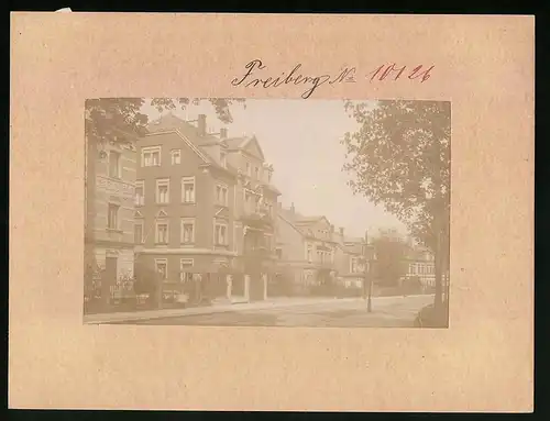 Fotografie Brück & Sohn Meissen, Ansicht Freiberg i. Sa., Blick in den Meissner Ring mit Wohnhäusern