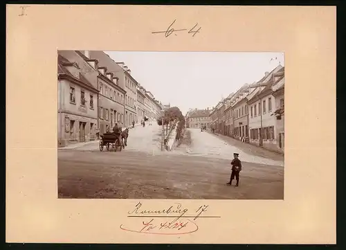 Fotografie Brück & Sohn Meissen, Ansicht Ronneburg, Blick in die Strasse Siebenberge, Geschäfte Carl Ilgen, Otto Benkert