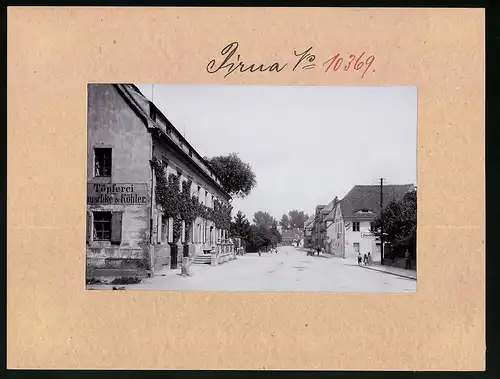 Fotografie Brück & Sohn Meissen, Ansicht Pirna a. Elbe, Steinplatz, Töpferei Lauschke & Köhler, Gasthof zum Anker