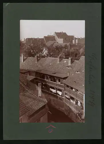 Fotografie Brück & Sohn Meissen, Ansicht Grossenhain i. Sa., Blick auf die Rückseite von Wohnhäusern